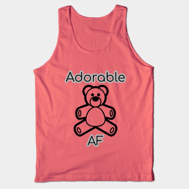 Adorable AF Tank Top by MemeJab